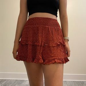 LA Hearts red floral skirt - size small